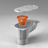 PVC- Szűrőház DEP, szürke színű